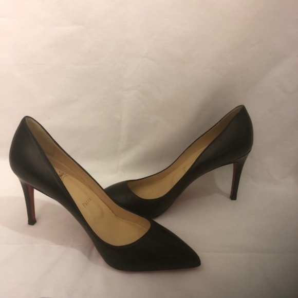 Black Leather Heels (EUR 38.5) - Picture 2 of 4